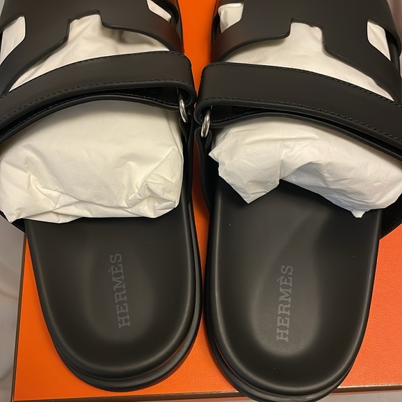Authentic New Hermes H Leather Dad sandals - Picture 8 of 13